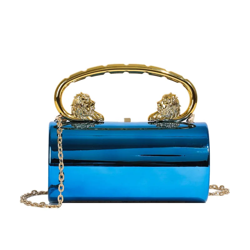 Women's Pu Leather Solid Color Elegant Cylindrical Lock clasp Crossbody Bag