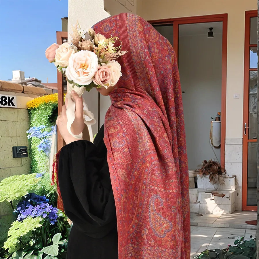 Women's Casual Ethnic Style Solid Color Polyester Scarf