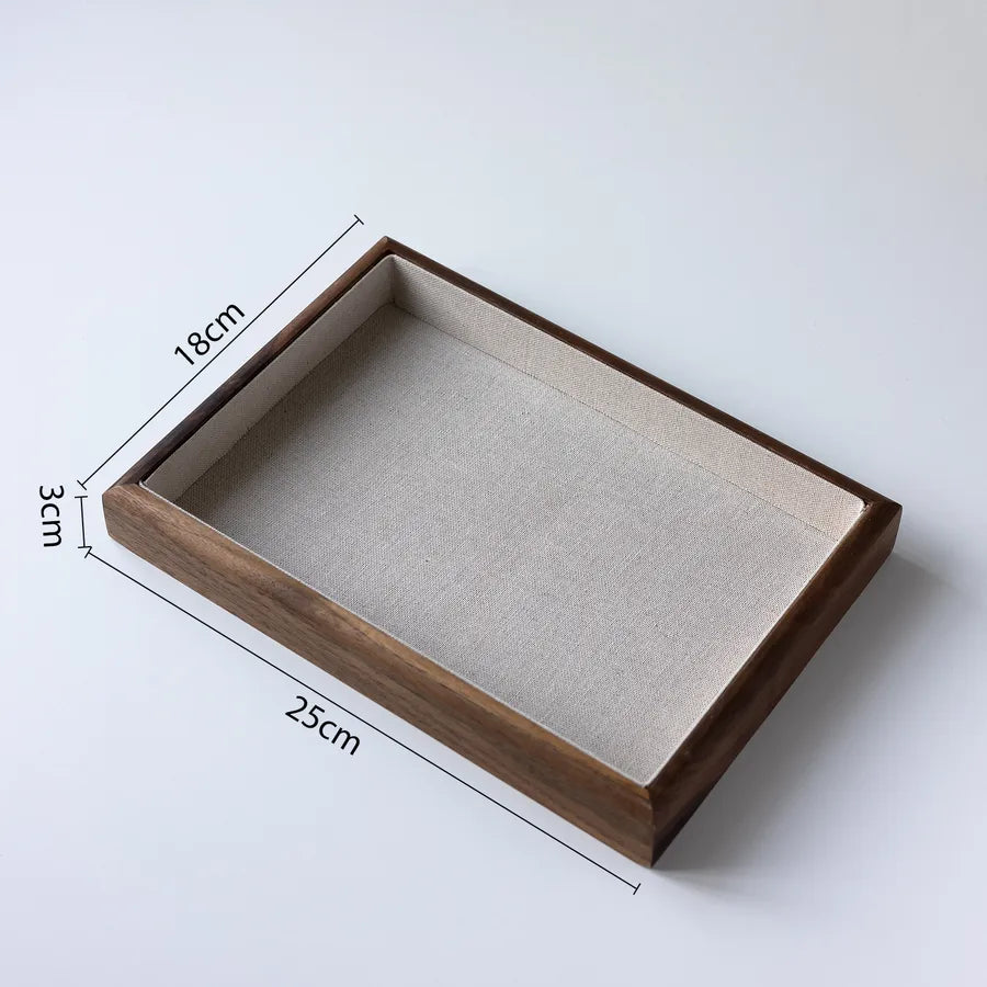 Retro Walnut Color Jewelry Display Stand Ring Earring Necklace Stall Jewelry Accessories Display Plate Shop Counter Top