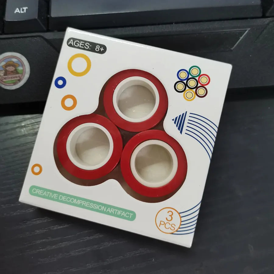 Spot wholesale fingertip gyro finger magnetic ring decompression toy magnetic ring gyro fingertip decompression magnetic