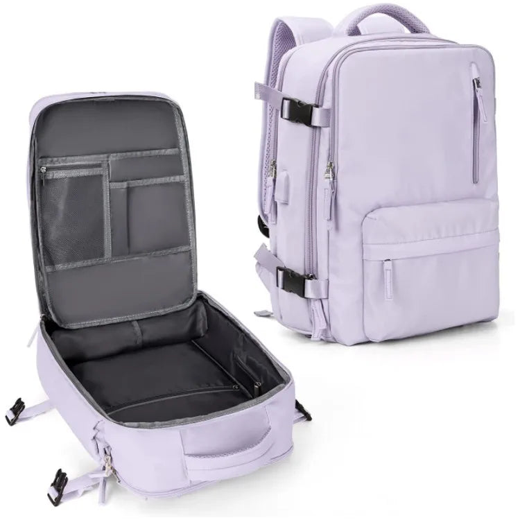 In stock large capacity travel bag wash bag portable storage bag travel wash suit USB backpack storage