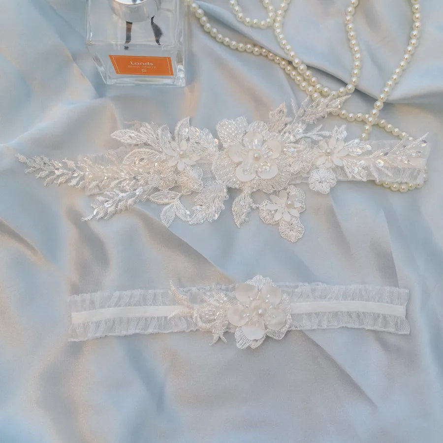 Sexy Solid Color Flower Wedding Garter