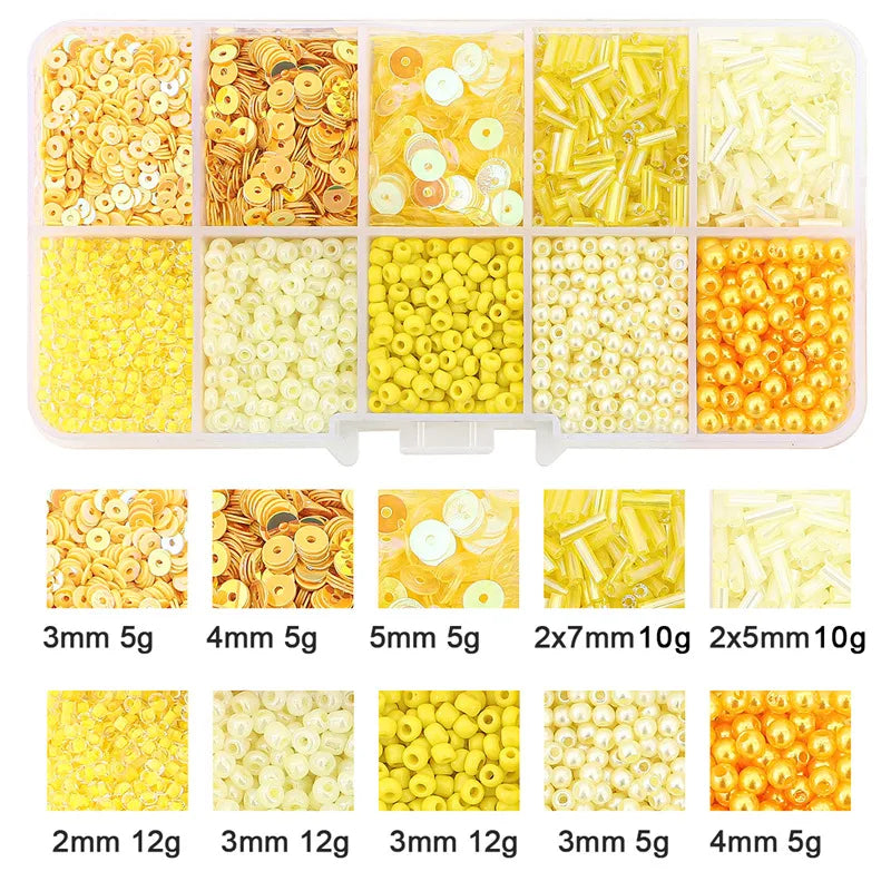 Bead Sequins Imitation Pearl Material Package Handmade Diy Beaded Bracelet Accessories Ornament Accessories Amazon Hot