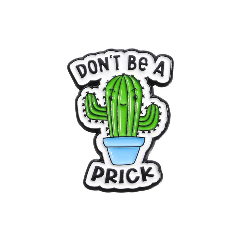 Cute Simple Style Pin Cactus Animal Letter Zinc alloy Stoving Varnish Plating Unisex Brooches