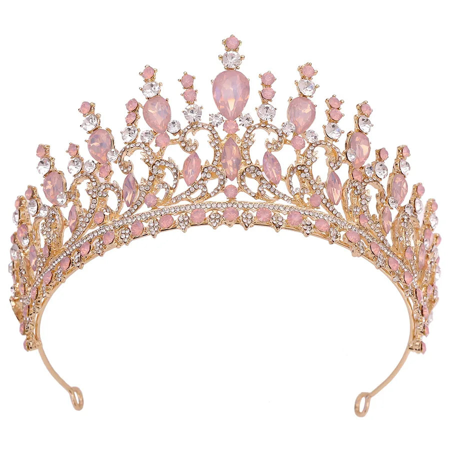H1349  Bestselling Forest System Hair Accessories Headband Leaf Embedded Crystal Baroque Wedding Bride Vintage Crown