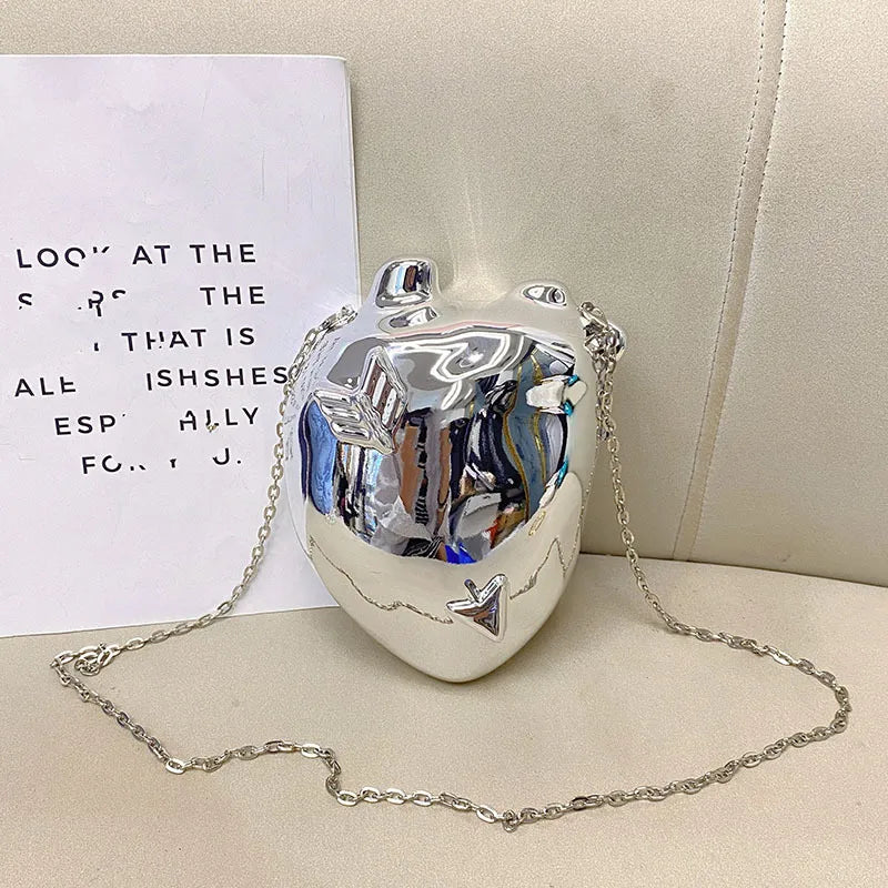 Women's Small Arylic Heart Streetwear Heart-shaped Lock clasp Crossbody Bag