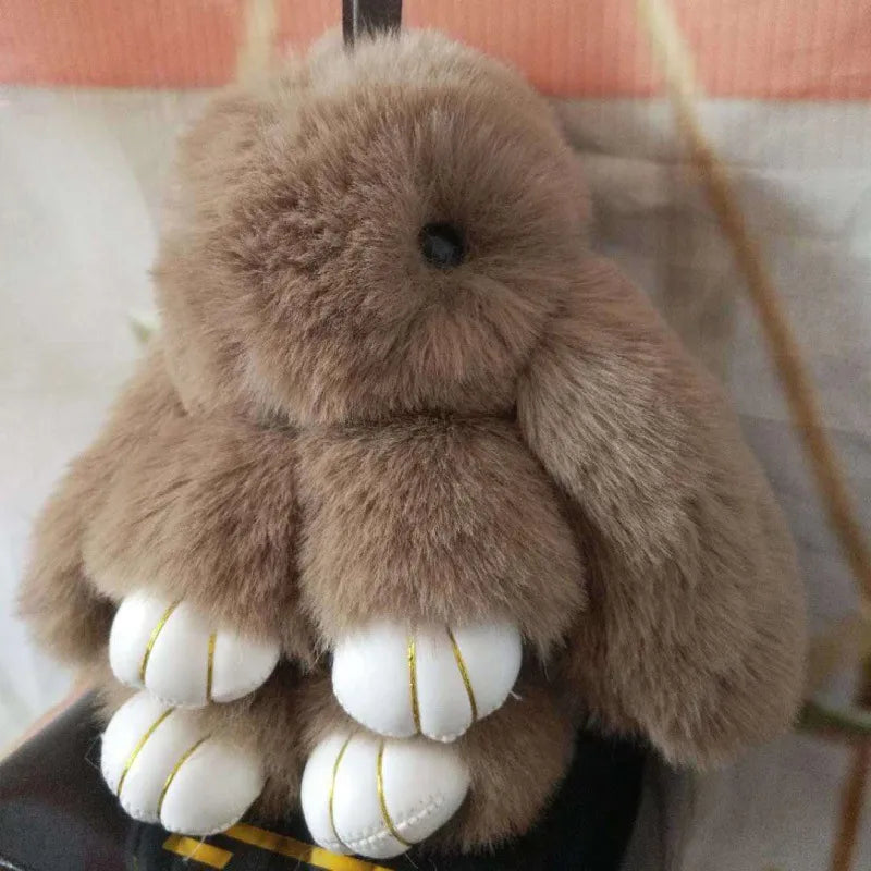 Simple Style Rabbit Artificial Wool Handmade Bag Pendant