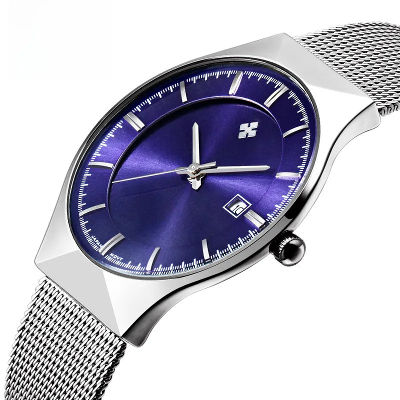 Hold love 8016 watch men's watch mesh quartz calendar waterproof simple men's watch wholesale watch