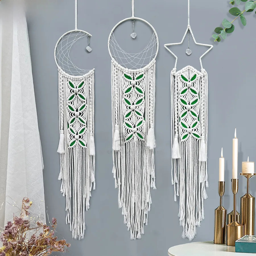 Sun Moon star woven tapestry cotton rope handicraft B & B bedroom home ornaments  hot sale New products can be customized