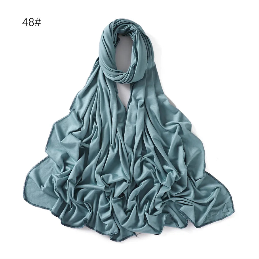 women's basic solid color mercerized cotton modal cotton linen scarves