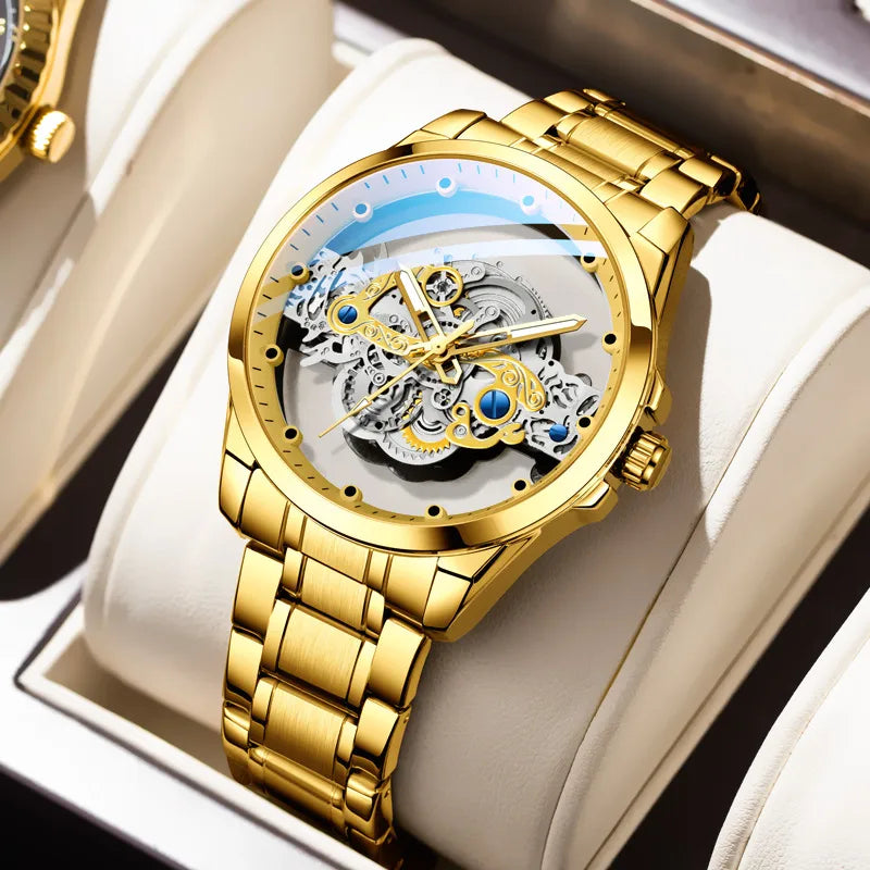 business round jewelry buckle quartz men's watches