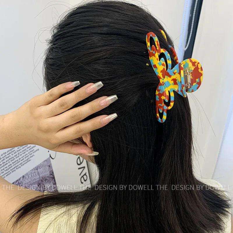 Dove Acetate Large Shark Clip Retro Hair Accessories For Women Elegant Hair Tail Clip Stylish Hair Decorations