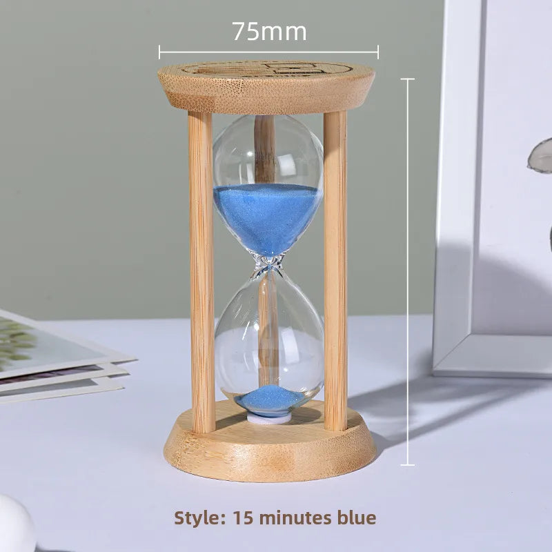 Creative bamboo fluorescent  timer home bedroom ornaments 1-30 minutes luminous time  high sense