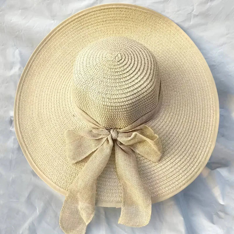 Women's Lady Vacation Bow Knot Big Eaves Sun Hat