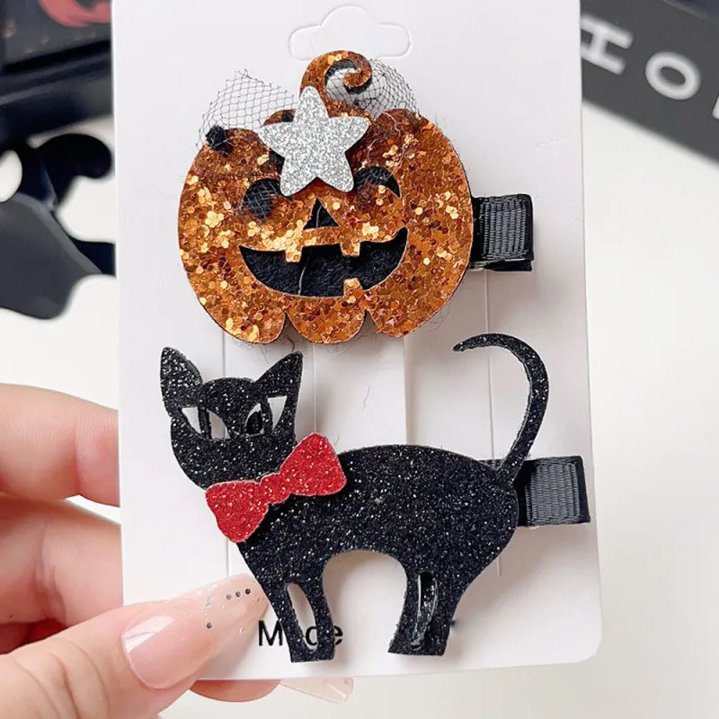 Halloween Hair Accessories Skull Clip Masquerade Duckbill Clip Devil Pumpkin Holiday Headwear Wholesale
