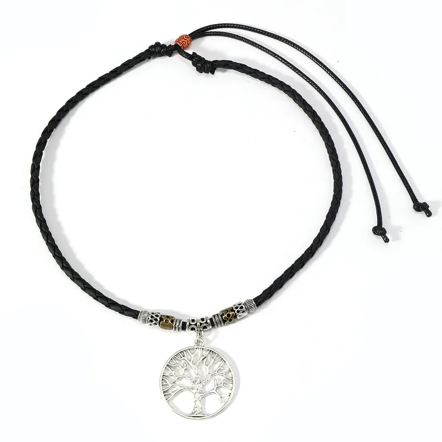 Hip-Hop Retro Leaf Alloy Men's Pendant Necklace