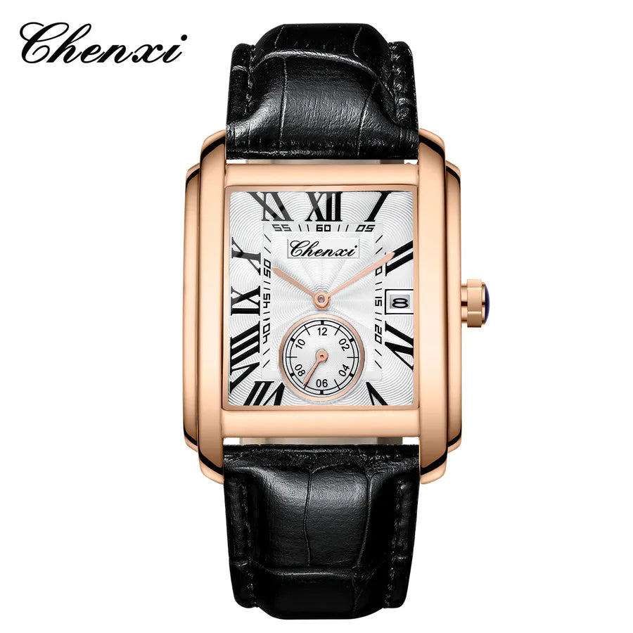 Elegant Simple Style Solid Color Buckle Quartz Men's Watches