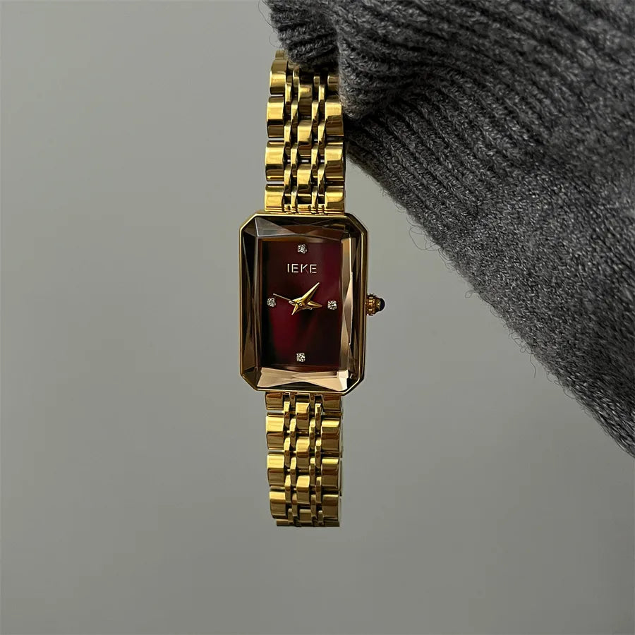 Casual Luxurious Square Double Side Snaps Quartz Watch