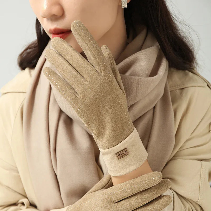 Women's Elegant Simple Style Color Block Gloves