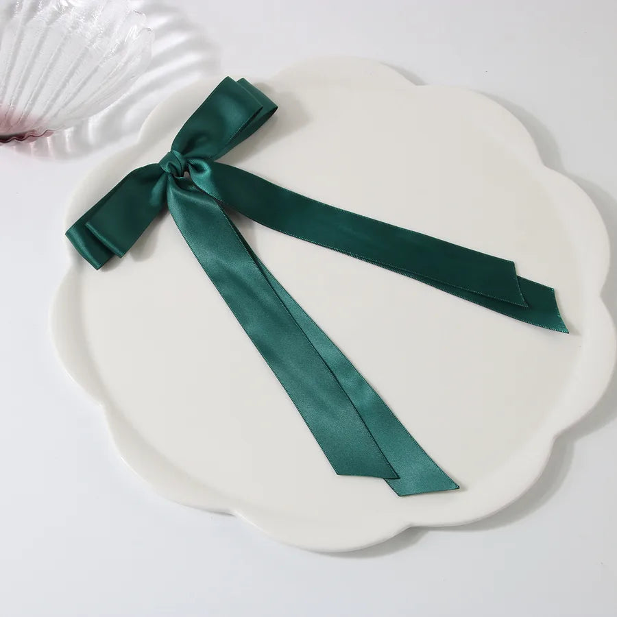 Women's Sweet Simple Style Classic Style Solid Color Bow Knot Cloth Hair Clip