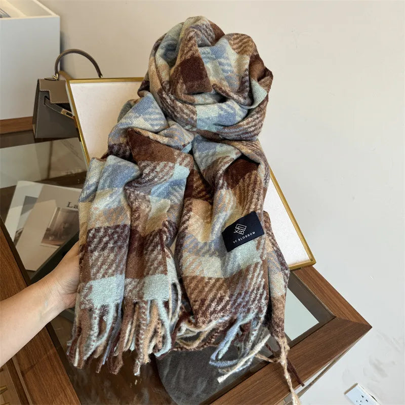 Women's Classic Style Lattice Polyester Scarf