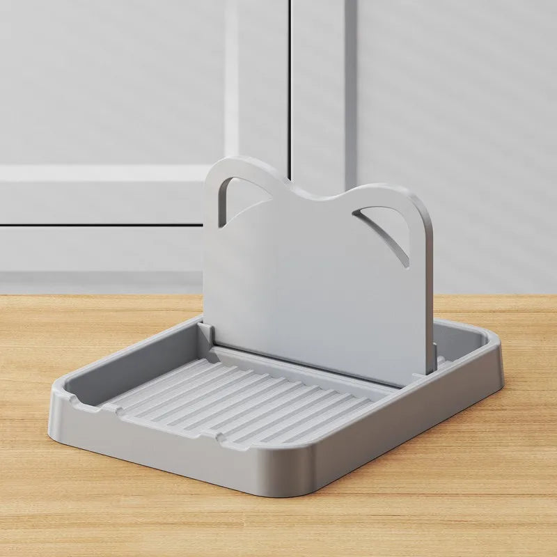 Kitchen Home Use Pot Lid Rack Countertop Multi-functional Vertical Foldable Soup Spoon Storage Rack Pot Shovel Storage Holder