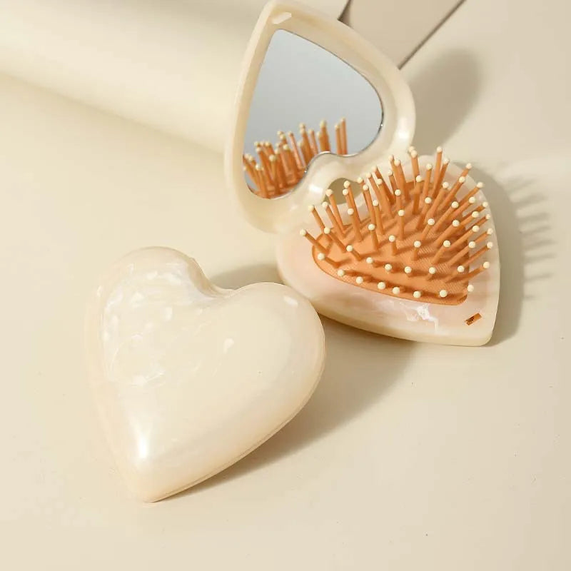 Vintage Style Simple Style Heart Shape Plastic Hair Comb