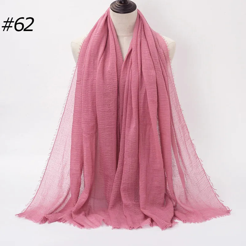 fashion solid color cotton pashmina scarves
