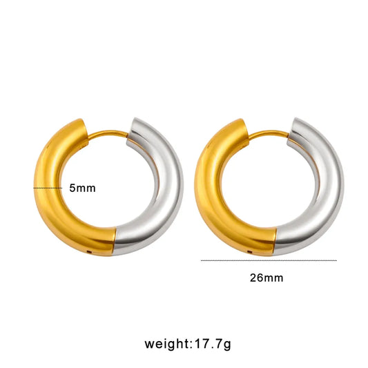 1 Pair Cute Lady Pastoral C Shape Round Snails Mixed Metal 304 Stainless Steel 316 Stainless Steel  18K Gold Plated Earrings