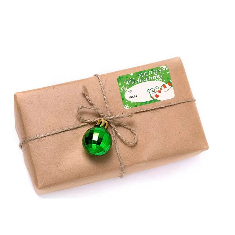 cute christmas gift adhesive stickers 250 stickers/roll