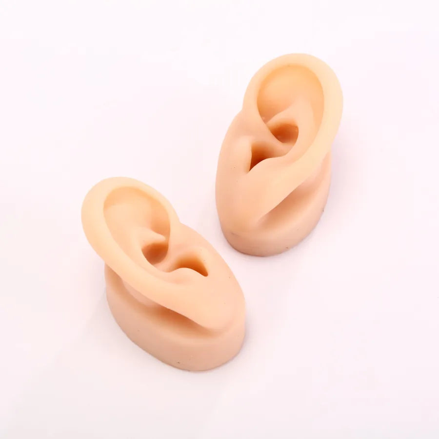 silicone simulation fake ear facial features teaching practice props nose mouth navel stud ring accessories display stand model