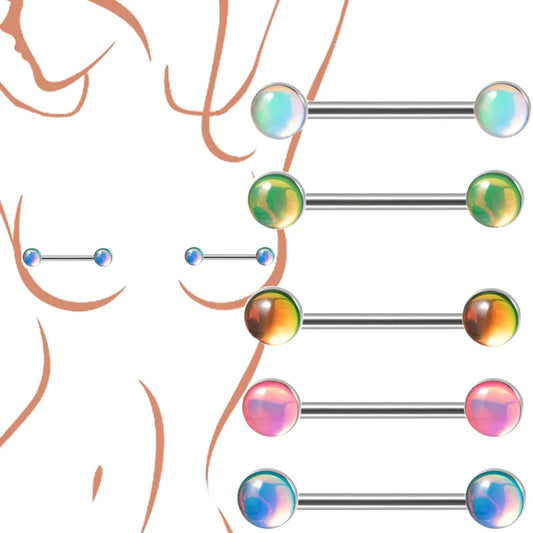1 Piece Nipple Rings & Studs Casual Elegant Vacation Geometric 304 Stainless Steel Inlay Resin