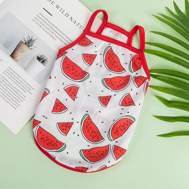 cute sweet polyester cartoon fruit pet clothing