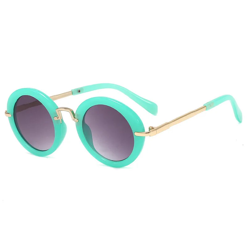 Network new retro round children's sunglasses A04 school season spring outing children's sunglasses fashion sunglasses