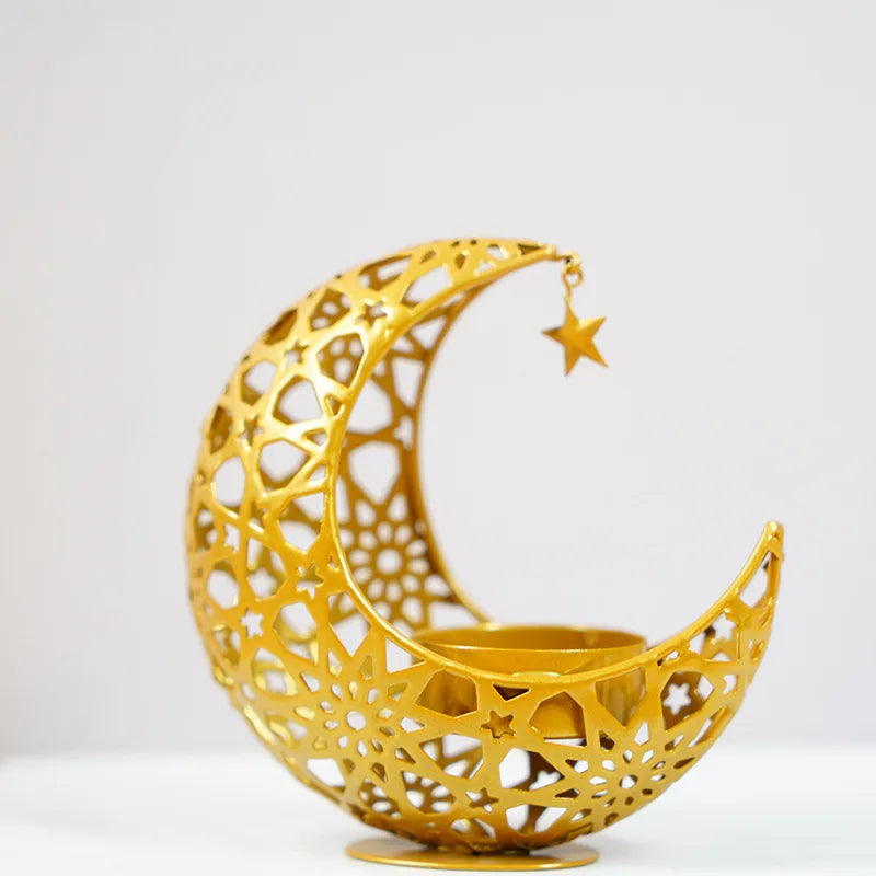 Simple Style Star Moon Iron candlestick Artificial Decorations