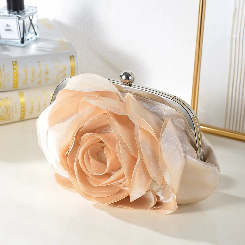 Elegant Floral Wedding Dress Handbag New Fashion QiPao Hanfu Bag Clutch Bag For Women Polyester Material Small Size