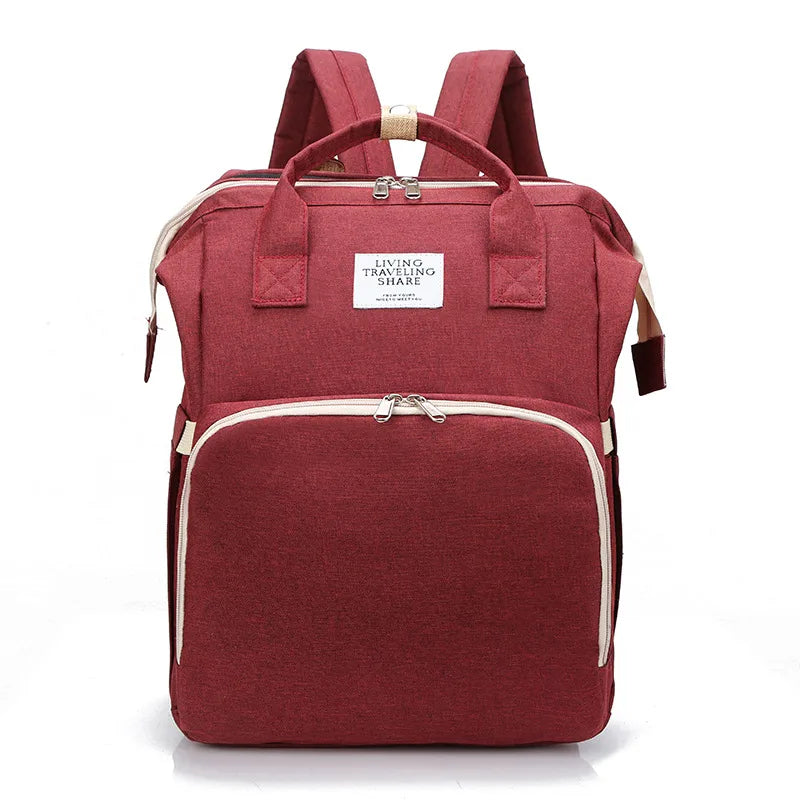 Wholesale  multi-functional mommy bag with USB large capacity baby bag folding baby bag to be produced bag mother bag