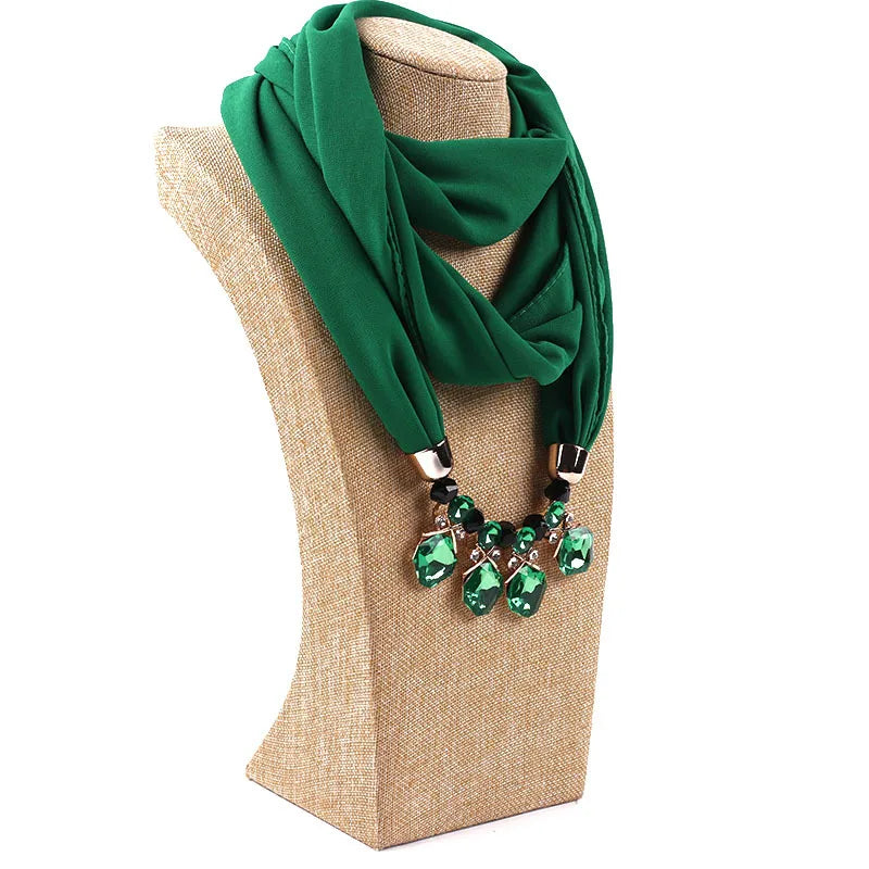 women's elegant solid color chiffon tassel scarf