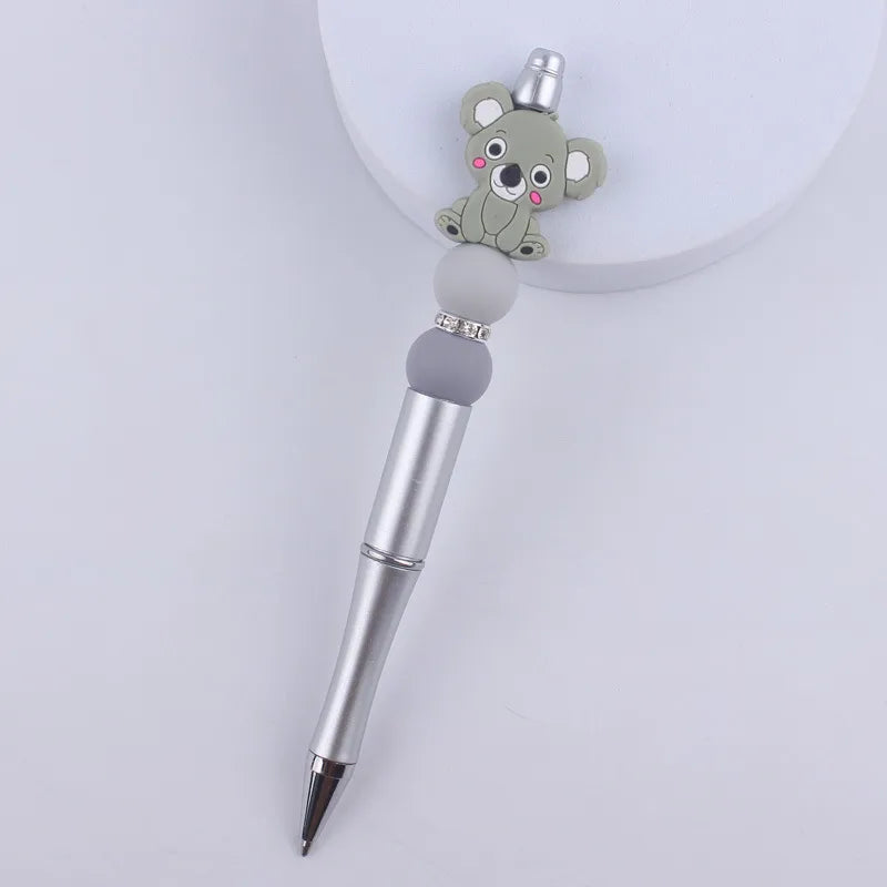 creative cartoon animal silicone bead color ballpoint pen
