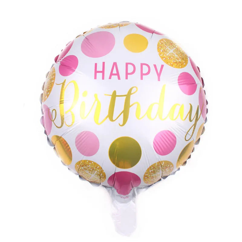 Birthday Cute Modern Style Letter Color Block Aluminum Film Birthday Balloons