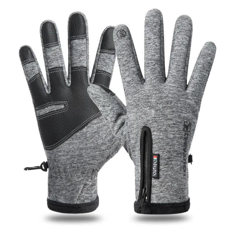 Cycling gloves winter Q9063 Waterproof warm velvet touch screen windproof motorcycle fitness outdoor sports gloves