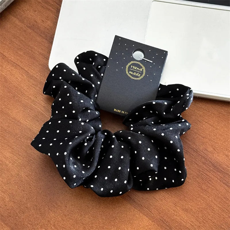 Elegant Lady Women's Round Dots Cloth Hair Tie