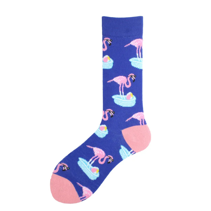 men's cartoon style animal cotton ankle socks a pair