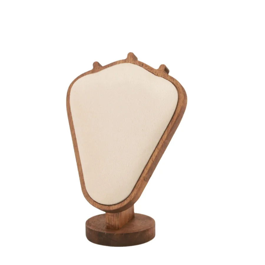 1 Piece Log Flannel Walnut Elegant Geometric Jewelry Display