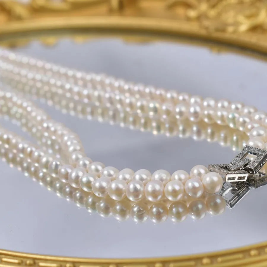 Double Layer Pearl Sweater Chain Necklace Autumn Winter Natural Freshwater Pearl Design Simple Elegant Vintage Feeling