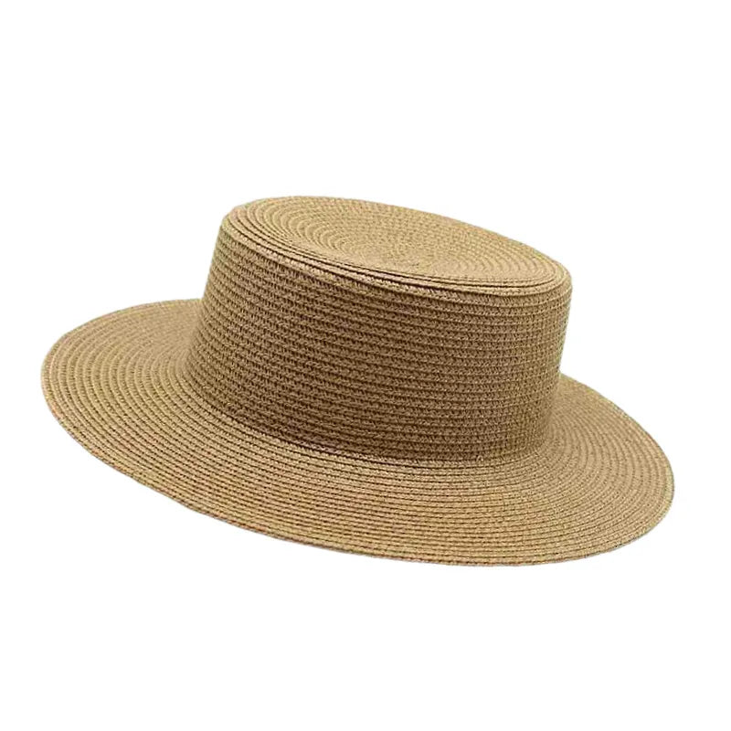 Women's Hawaiian Tropical Shell Flat Eaves Straw Hat