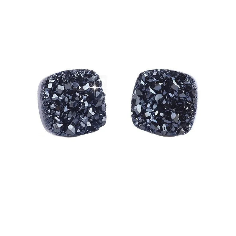 1 Pair Simple Style Geometric Inlay Titanium Steel Rhinestones Ear Cuffs