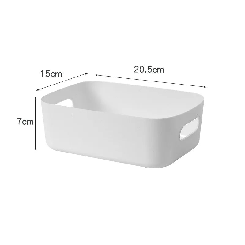 Simple Style Color Block Solid Color Plastic Storage Basket