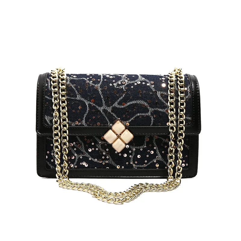 Women's Medium Pu Leather Solid Color Streetwear Square Magnetic Buckle Crossbody Bag