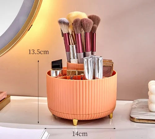 solid color simple portable dustproof makeup tools storage box